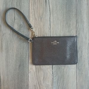 Coach Glittery Black Wristlet